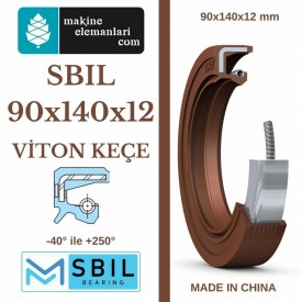 90x140x12 mm SBIL TC NBR DÖNER MİL YAĞ KEÇESİ (Viton) 90*140*12 mm